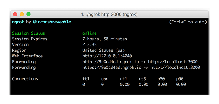 Setting up the address of tunnelling